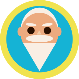 Kenjanime Logo, Illustration of Wise Old Man